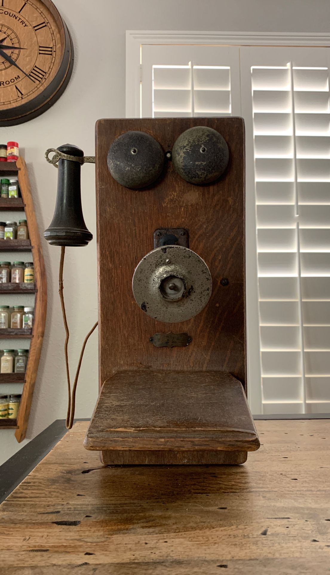 Awesome antique crank phone by Montgomery Ward & Co. late 1800’s for