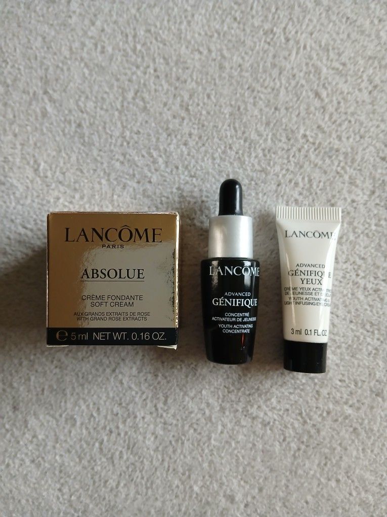3 Pieces Lancome Advanced Genifique Youth Concentrate Serum And Eye Cream + Absolue Soft Cream