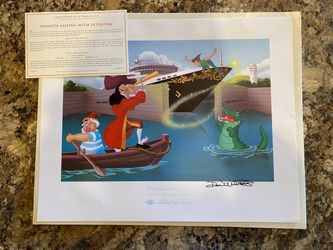 Signed Don “Ducky” Williams “Smooth Sailing with Peter Pan” Lithograph