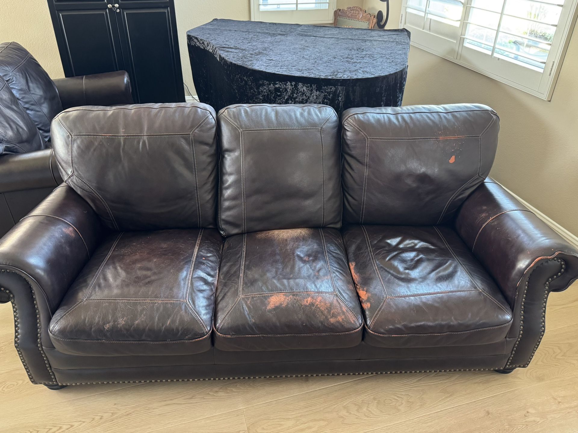 FREE Top Grain Leather Couch - Super Comfortable!