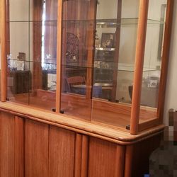 Solid Oak China Cabinet By Wambold