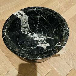 Very heavy Solid Black marble Bowl/plant Container