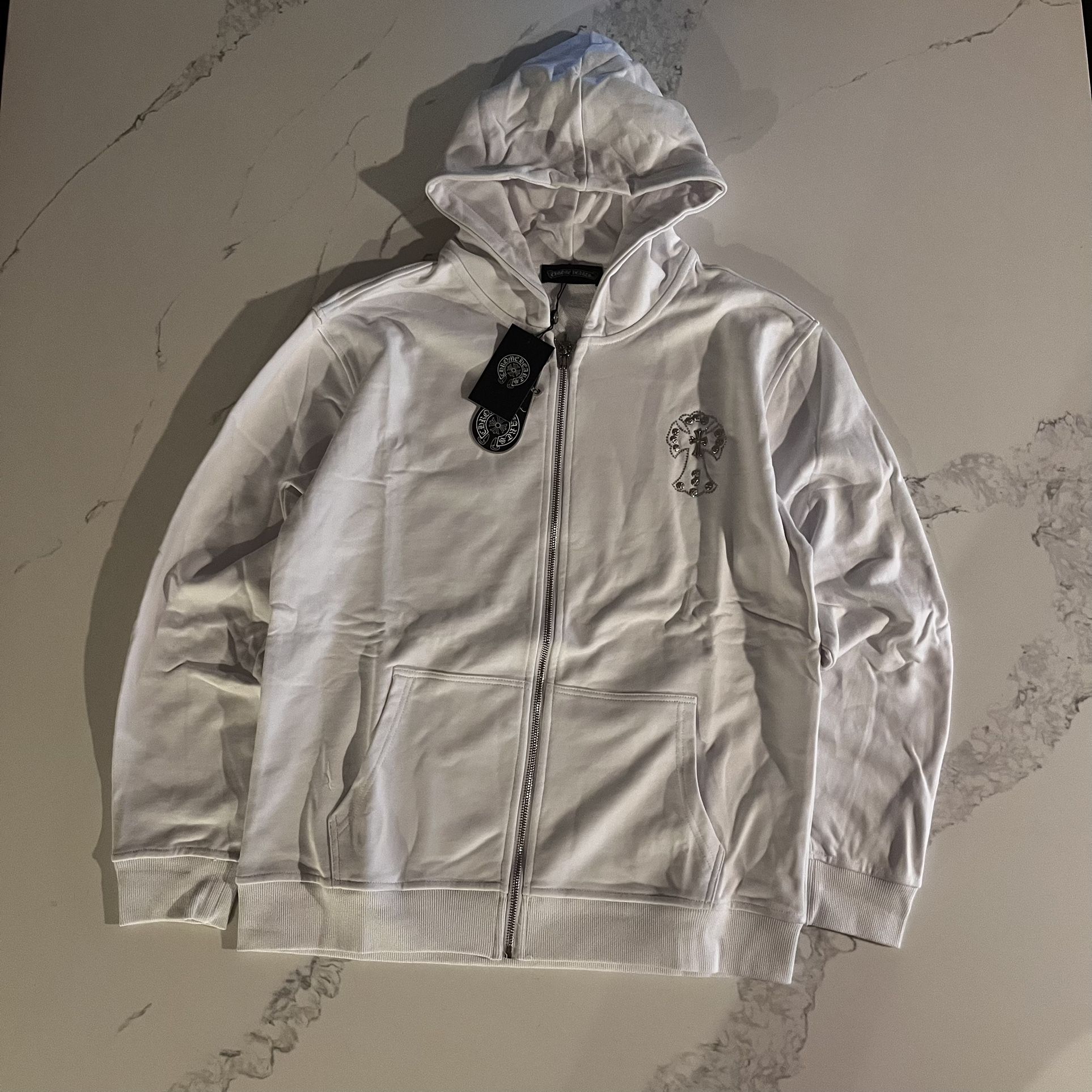 ゆ*様 Chrom Hearts Chrome Hearts White Rhinestone Zip up Size L