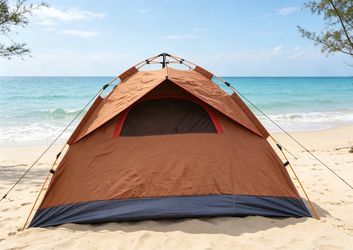 Pop Up Camping Tent, 3-4 Person Automatic Instant Tent Portable Windproof for Backyard, Car Camping, Family Trips