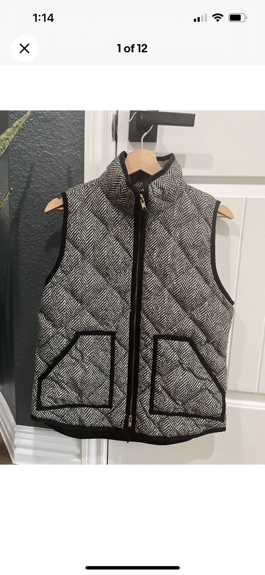 JCrew Quilted Puffer Vest. Women’s Small 