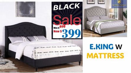 King size bedframe and mattress