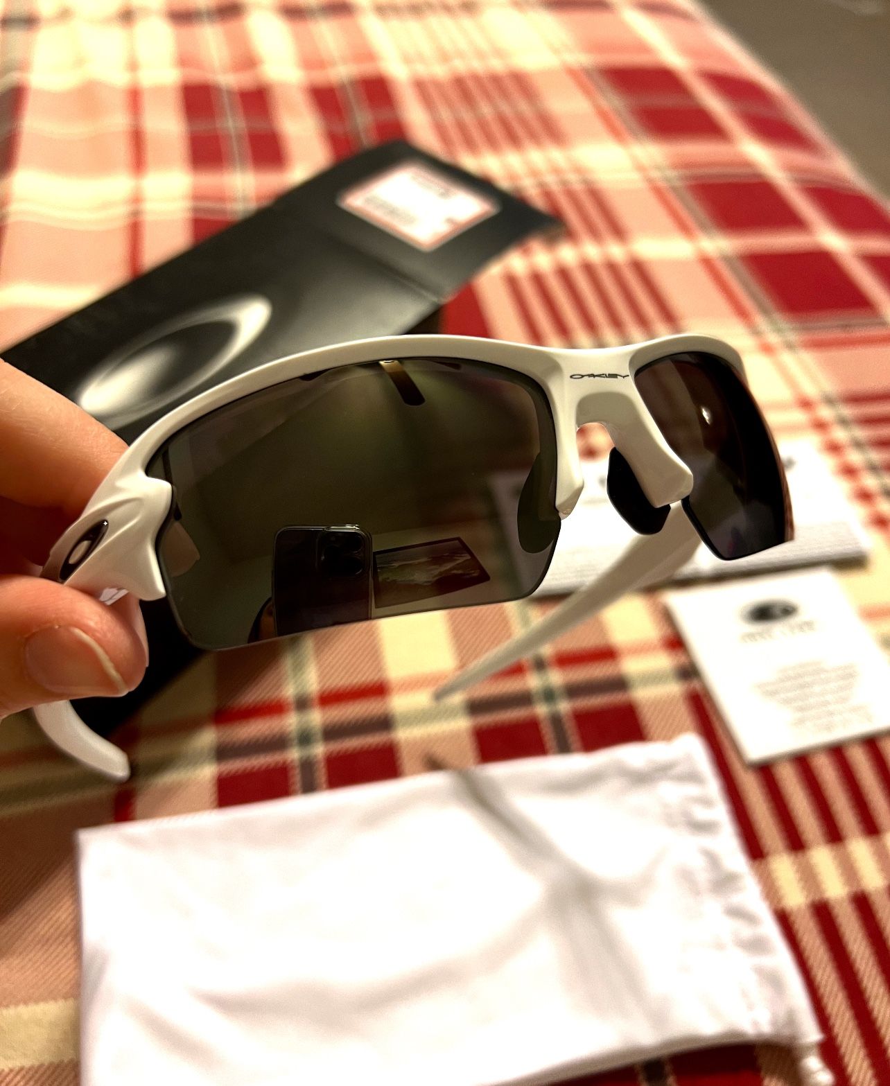 Oakley OO9271 Flak 2.0 Mens Sunglasses, White Frame, Prizm Black Polarized