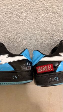 Bape shoes size 7 men’s black and blue