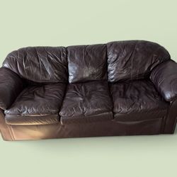 $300 OBO Leather Sofa & Loveseat 