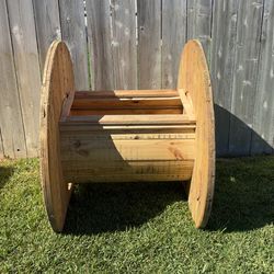 Custom wire wheel raised flower bed