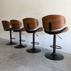 Brand New! 🔥 Black Mid Century Modern — Adjustable Height Bar & Counter Chairs!