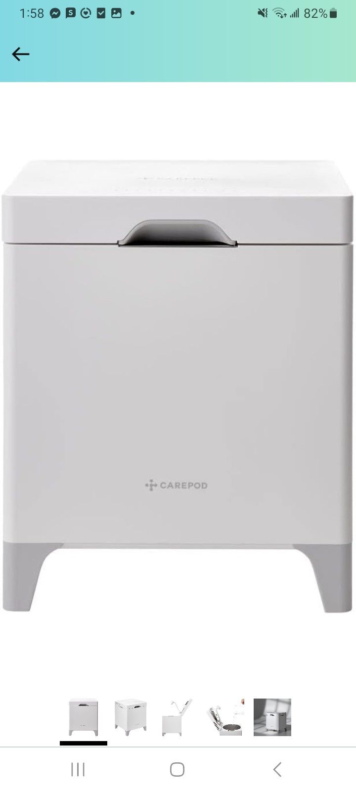 CarePod Cube X50 Stainless Steel Ultrasonic Hybrid Cool and Warm Mist Humidifier, Whisper-Quiet Easy Clean for Large Room 4.2 liters, Only 3 Washable