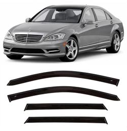 For Mercedes-Benz S550 S600 S63 S65 2007-2013 Window Rain Guards Visor 4pcs Set