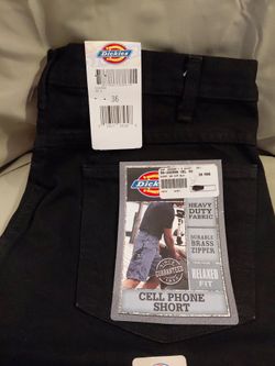 Dickies Cell Phone Short Size 36 Black
