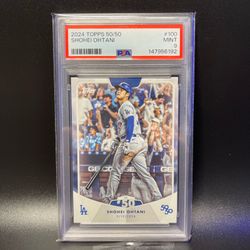 2024 Topps 50/50 Shohei Ohtani 50th Home Run #100 PSA 9 Mint LA Dodgers