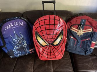 Marvel Spiderman Wakanda Captain Marvel Kids Backpack Suitcase