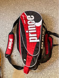 Used Tennis Rackets and Prince carry bag