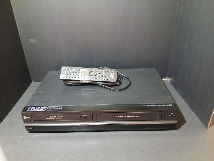 🎬 LG Super Multi DVD Recorder + VCR Combo with Remote – 4 Head Hi Fi Stereo
