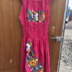 Mexican Embroidered Dress 