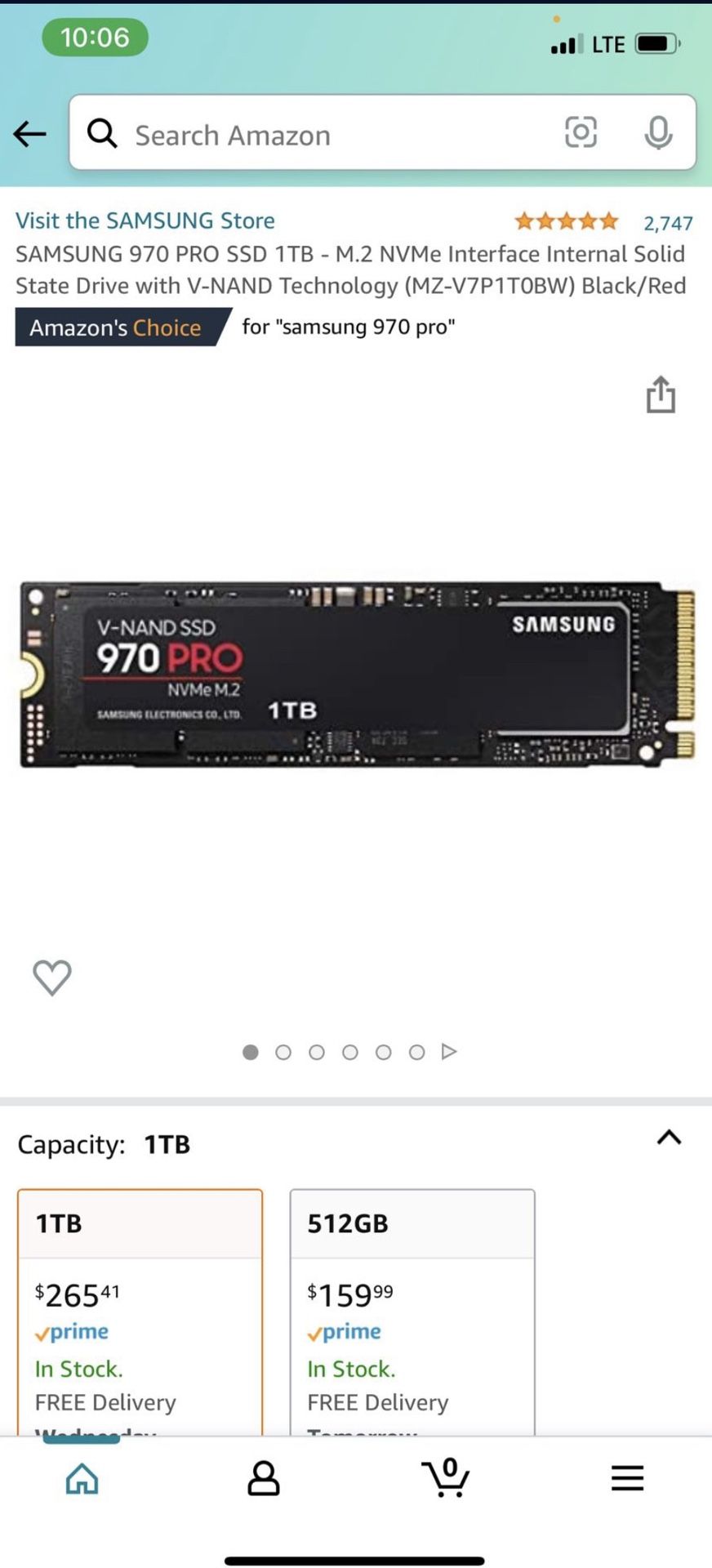 Samsung 970 Pro Ssd M.2 1tb