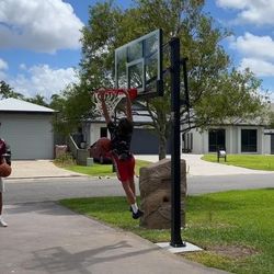 Lifetime 54 inch in ground basketball hoop adjustable basketball court