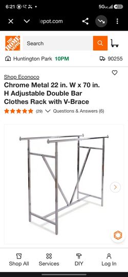Chrome retail clothing rack heavy duty 3 available