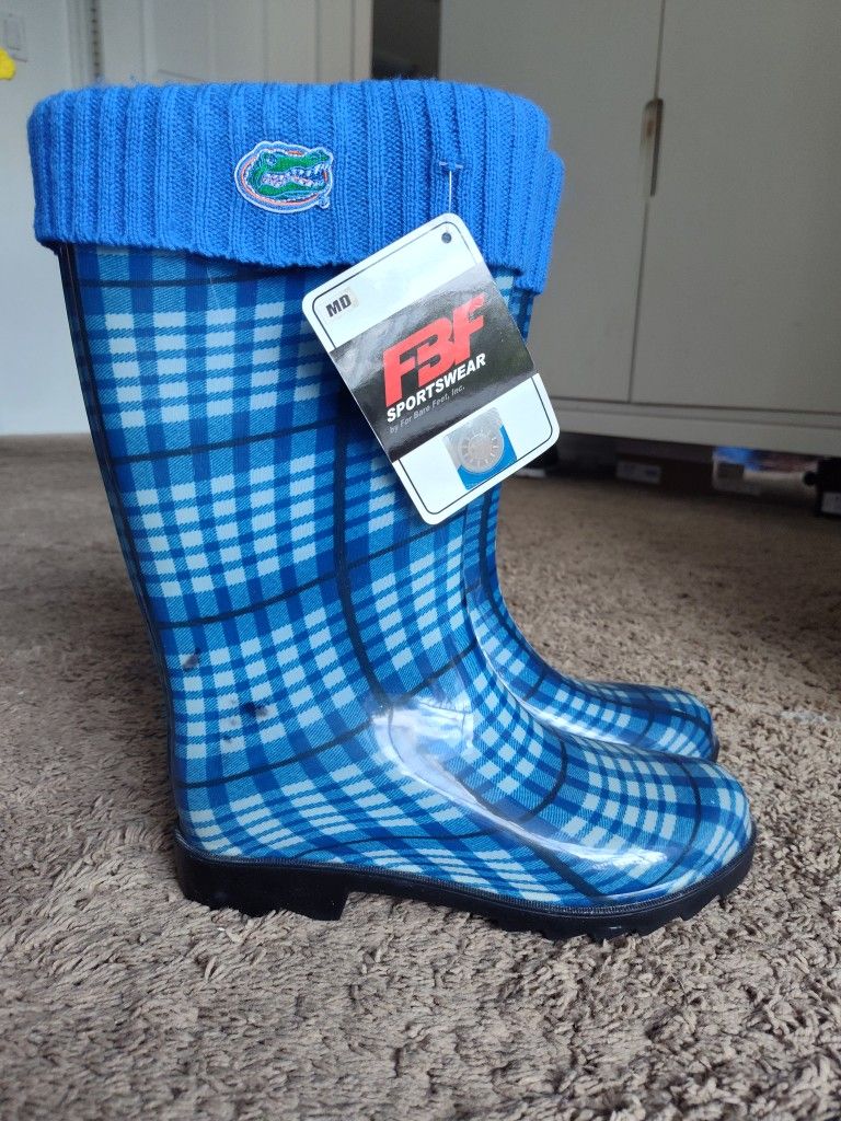 Florida Gators Football Blue Rain Boots