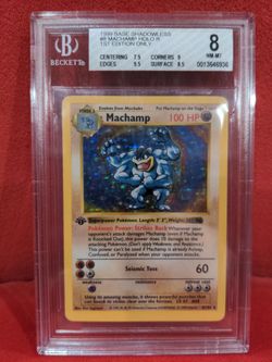 First Edition Machamp Shadowless Graded Pokémon Card