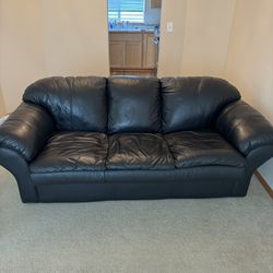 Black Leather Couch - Pending Pickup 