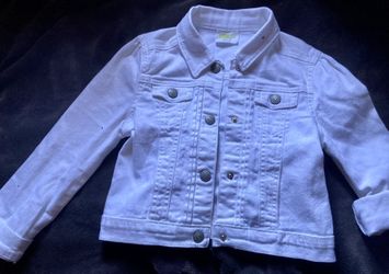 Girls White Jean Jacket