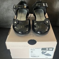 NEW Christie & Jill Lil Heaven Baby/Toddler Girls Size 5 - Black Mary Jane Dress Shoes