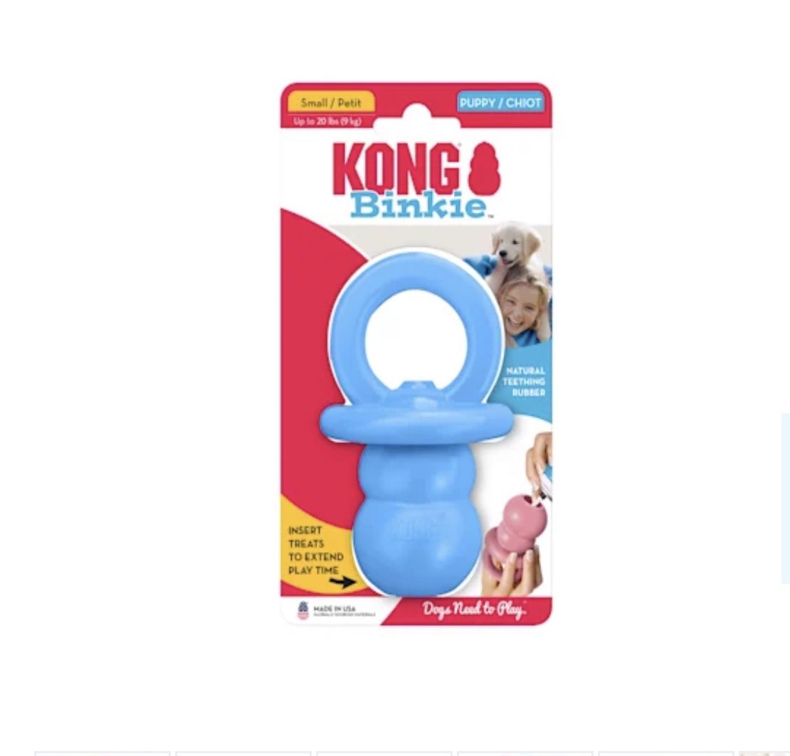 KONG Puppy Binkie Assorted Toy, Small blue