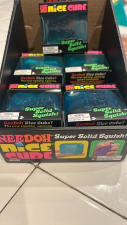 Needoh  Nice Cube - Super Solid Squish! (Blue) - Brand New/Factory Sealed!
