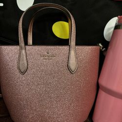 Kate Spade Medium Pink Glitter Satchel Handbag