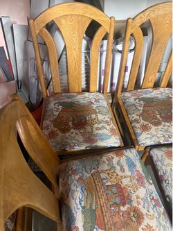 Solid Oak Chair Set