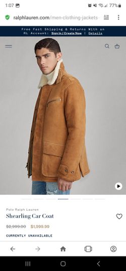Ralph Lauren POLO shearling Suede Winter Coat L