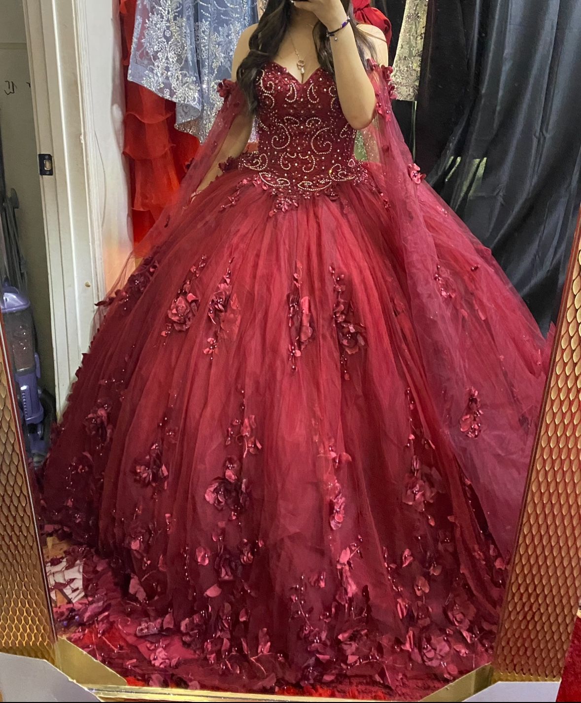 Burgundy Quince Dress