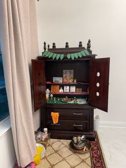 Solid wood pooja mandir