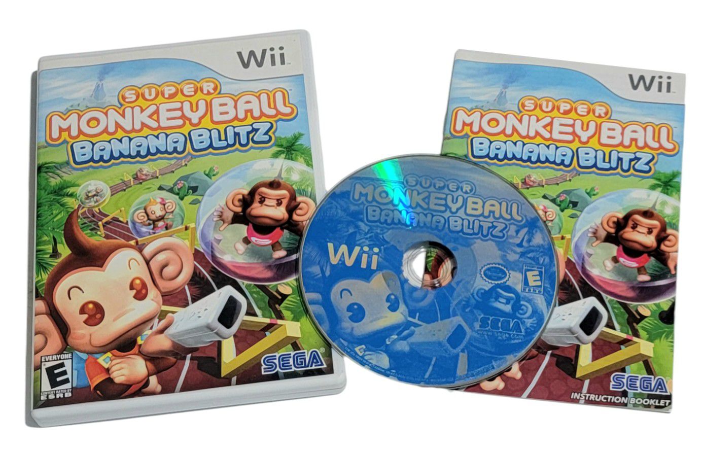 Super Monkey Ball: Banana Blitz Nintendo Wii Video Game Complete Manual 2006 Kids Family 