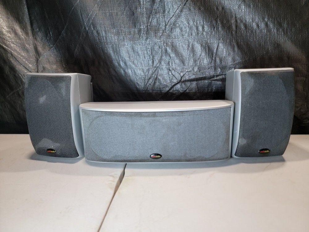Polk Audio Surround Sound Speakers Rm2650 Set Of 3 Gray Color