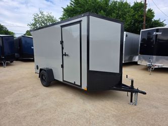2026 New 6x12 SA Screwless Enclosed Trailer | Blackout | Spoiler Package | .08 Polycor | Dexter Axle | 1080