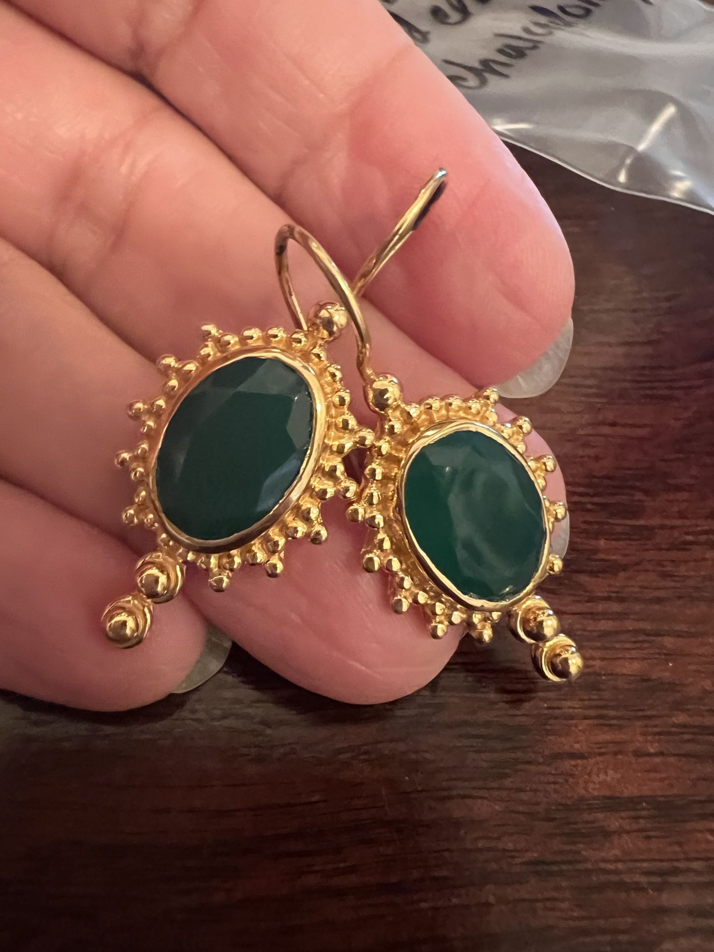pretty chalcedony sterling silver earrings