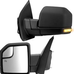 Left Driver Side 6 Pins Rear View Mirror for 2015-2020 Ford F-150 Power Heated, Signal Light
