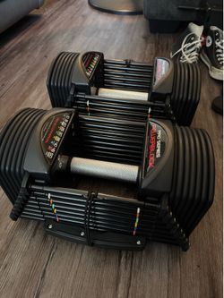 POWER BLOCKS PRO (KNURLED) 5-50 LBS DUMBBELL WEIGHTS LIKE NEW