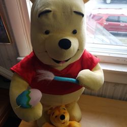 Vintage standing Winnie the Pooh and  hand puppet