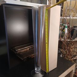 24"tall Fluted glass vases set of 6