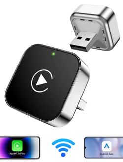 2 in1 Wireless Adapter Mini USB for CARPLAY  & ANDROID  AUTO