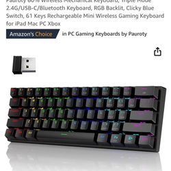 Pauroty 60% Wireless Mechanical Keyboard And Logitech Mouse 