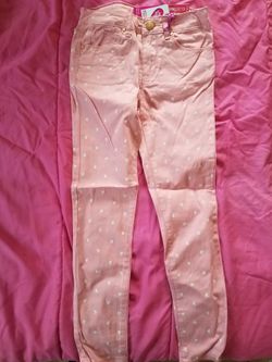 Girls Pink Heart Pants