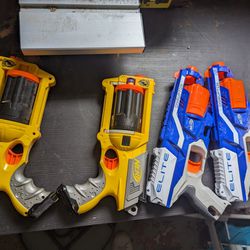 Set Of 4 Nerf Guns